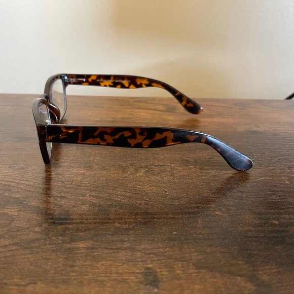 Foster Grant Multifocus Tortoise Shell Round Eyeglass Frames Only 52-17-140 mm - Picture 3 of 7